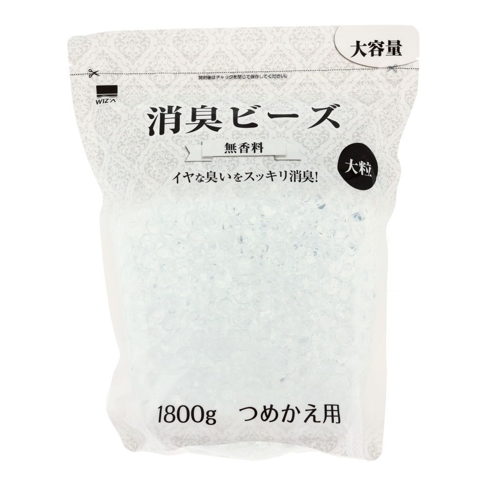 消臭ビーズ大粒詰替用 １８００ｇ 無香料, 無香料, 1800g