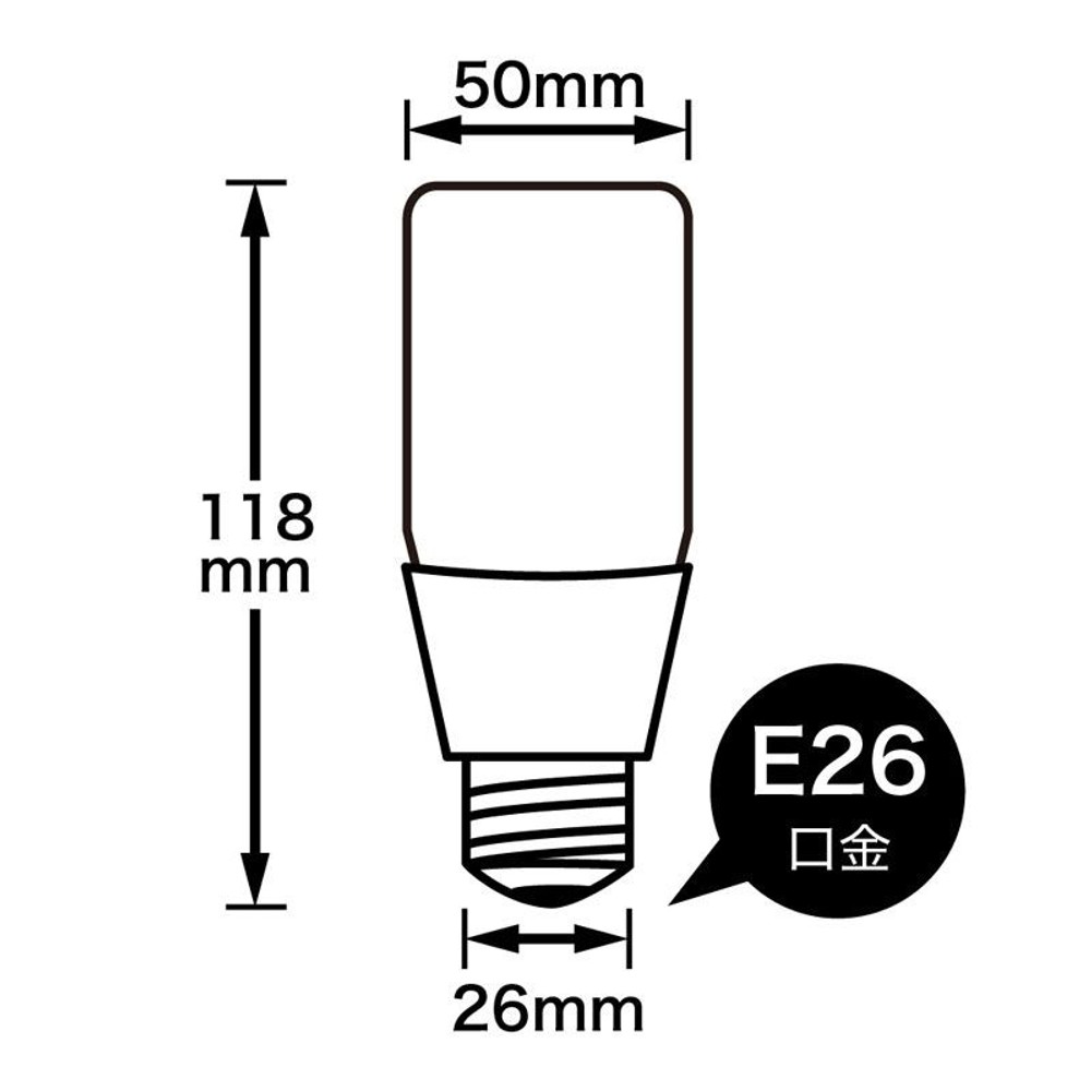 ヤザワ　Ｔ型ＬＥＤ　100Ｗ形　Ｅ26, その他カラー１, その他サイズ１
