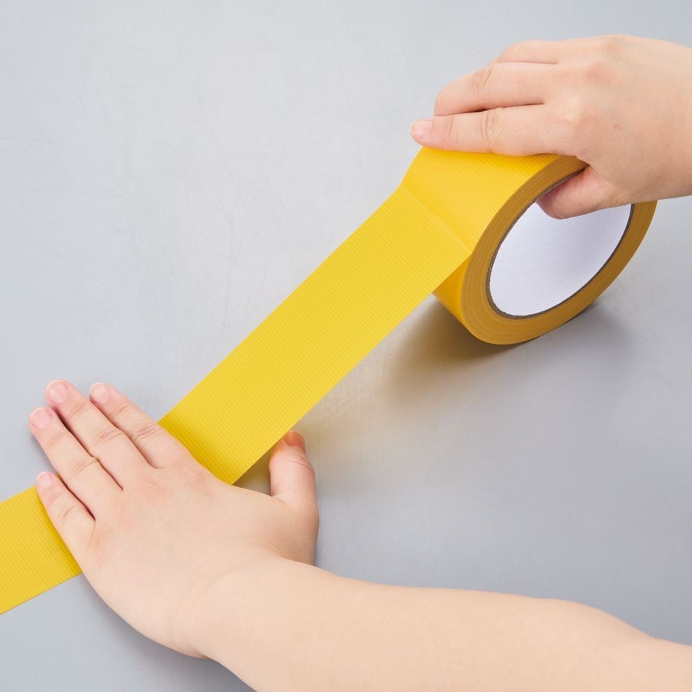 WIZ'A ウィザ　梱包用カラー布テープ黄（約）幅50mm&times;長さ25m, 黄, 50mm&times;25m