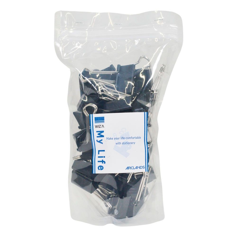 ウイザ WIZ'Aダブルクリップ, 黒(豆), 豆 120個入