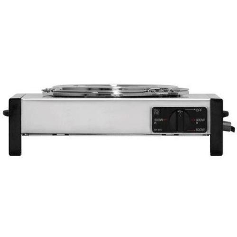シュアー　電気コンロ　SK‐65V, ステンレス, 幅290&times;奥行220&times;高さ85mm