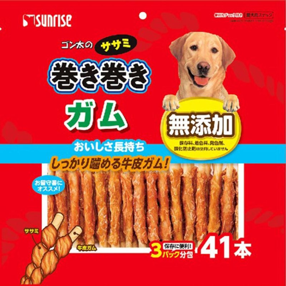 ゴン太のささみ巻き巻きガム　41本, ささみ巻き, 41本