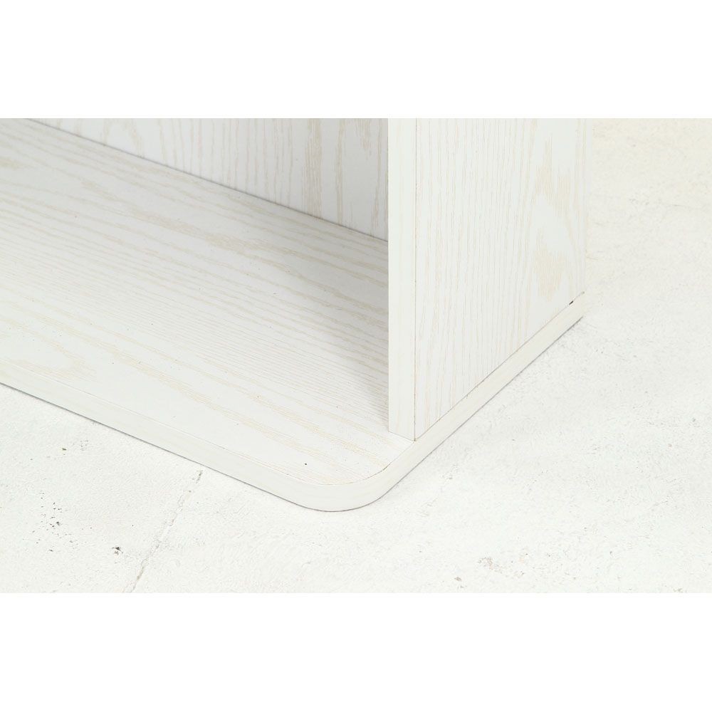 不二貿易 大容量スリム書棚　６０幅　オークＷＨ【メーカー直送・代引不可】, ホワイト, 幅600mm&times;奥行225mm&times;高さ1800mm