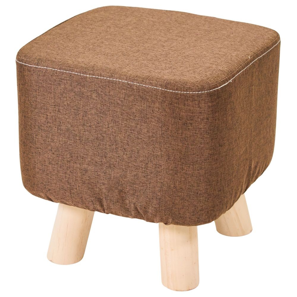 木脚ミニスツール　四角, ブラウン, 四角