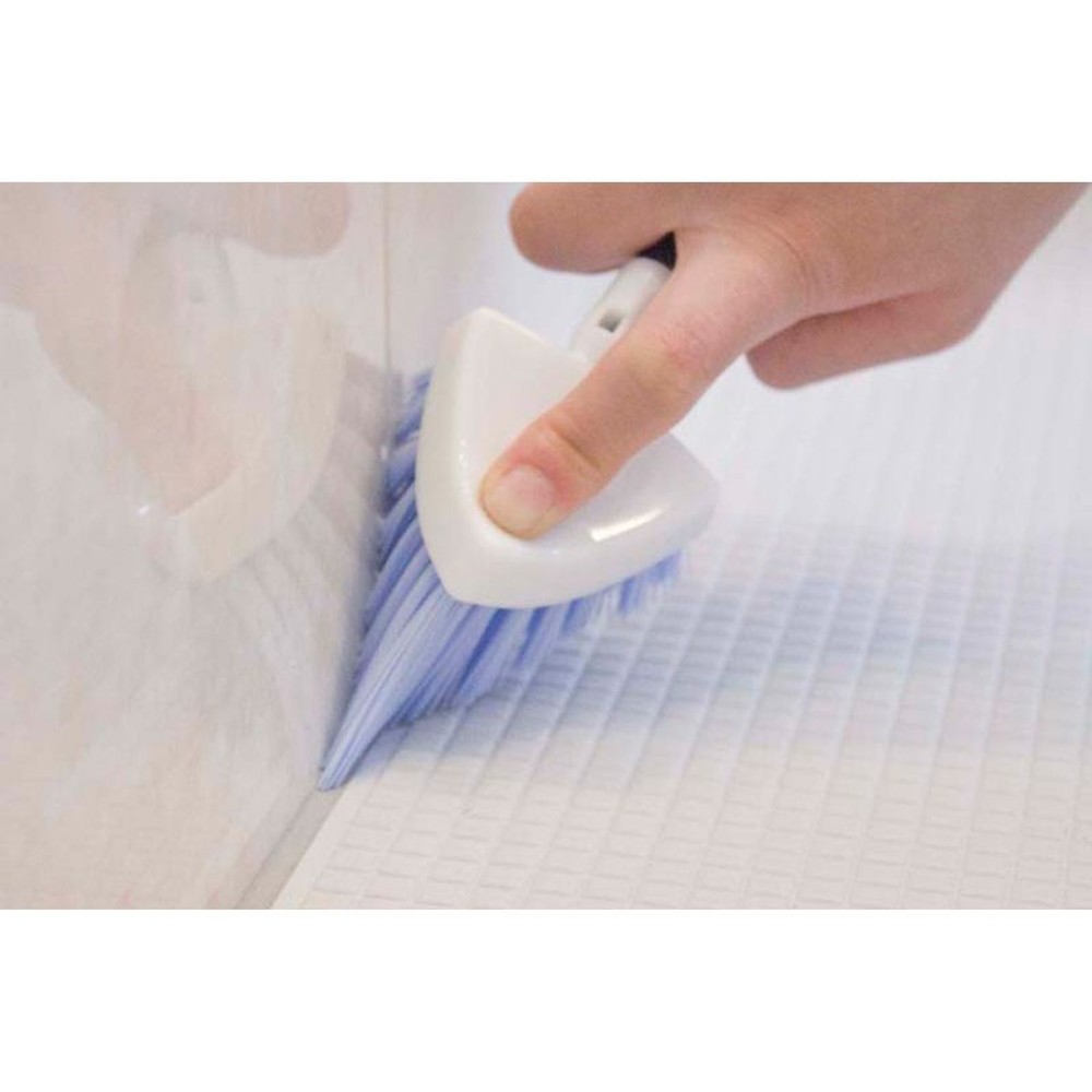 サンベルム　お風呂の狭い隙間も隅々洗えるブラシ　ブルー, ブルー, 約165×60×50mm