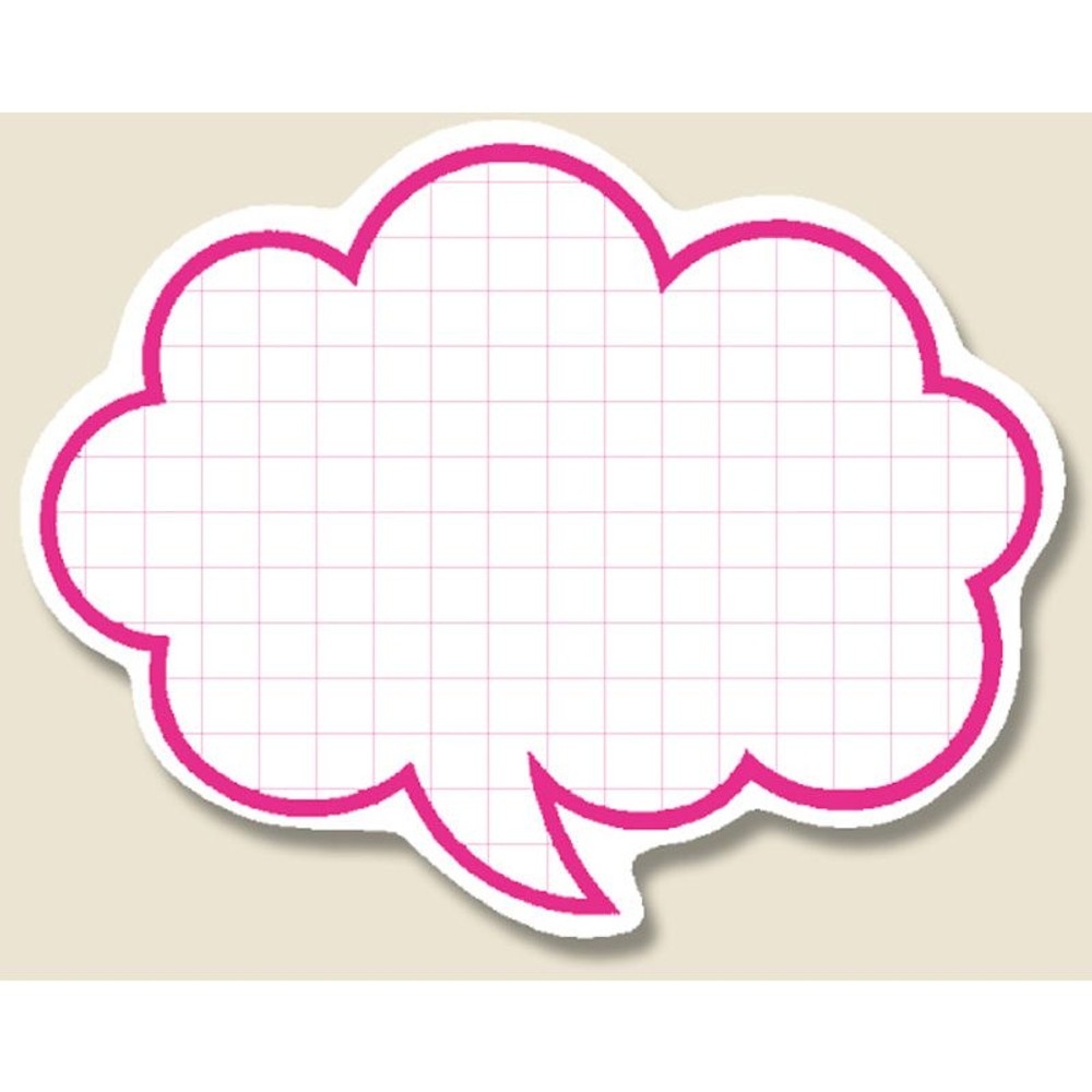 シモジマ　抜型カード　フキダシ　L　50枚, ピンク, Lサイズ