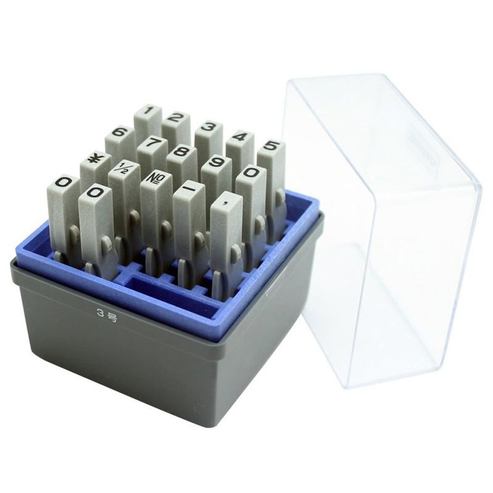 シヤチハタ　柄付ゴム印　数字　　ゴシック体　ＧＲＮ―3Ｇ, ゴシック体, 3号