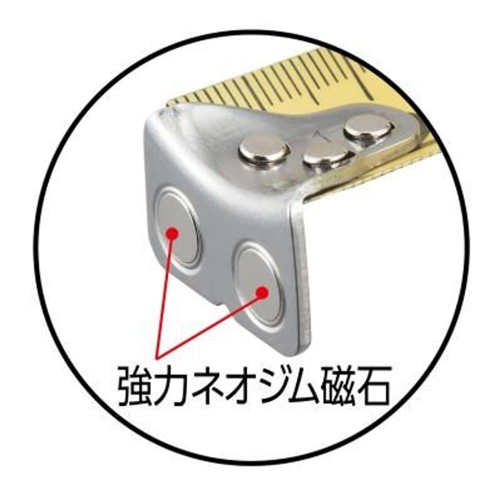 TAJIMA（タジマ）剛厚G 25mm幅5.0m セフダブルマグ 尺相当　GASFGLWM2550S, ブラック, 5m