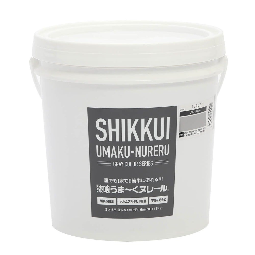 日本プラスター 漆喰うま〜くヌレール 18kg 各色, 白色, 18kg