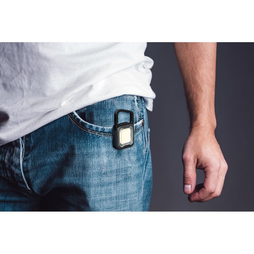 ムサシ（MUSASHI） 充電式　スーパーフラッシュライト　６W　６００ルーメン　ブラック COB-WL005BK, 黒, 600lm