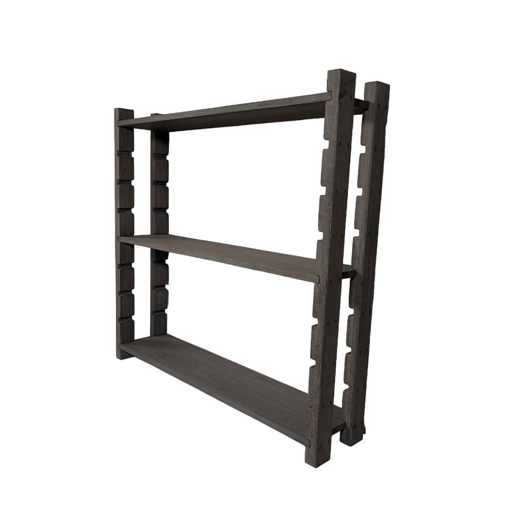 焼桐棚板3段ラックセット, 焼桐(奥行200), 900&times;200mm