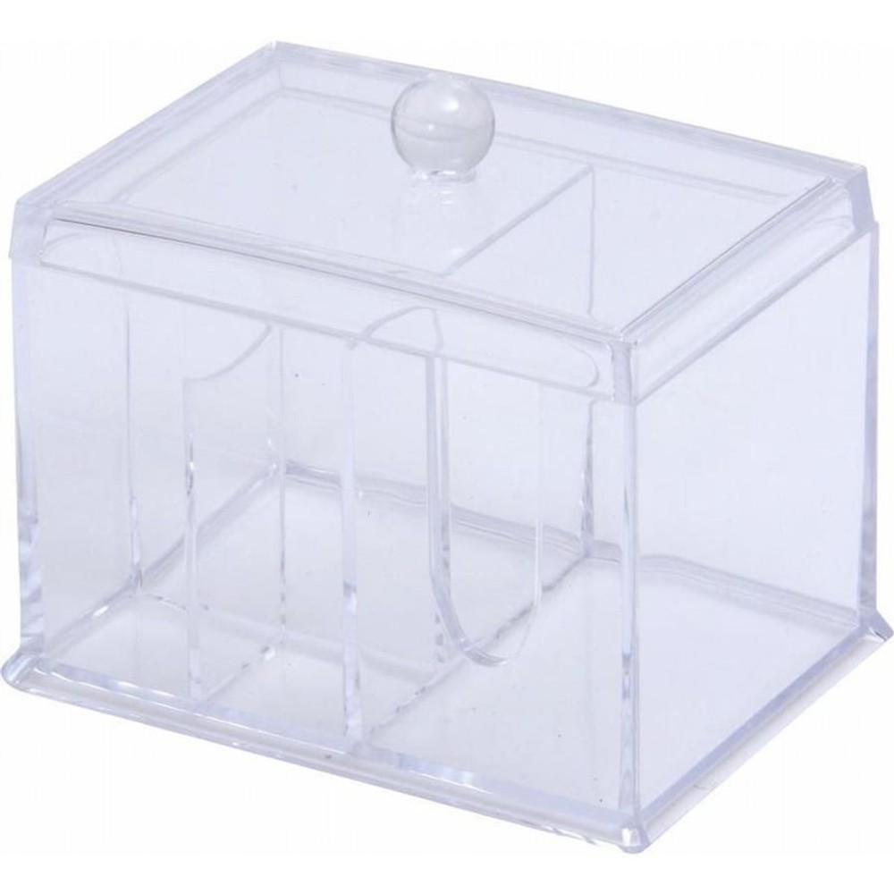 不二貿易  ＰＳコスメ収納　コットン・綿棒ケース 【メーカー直送 代引不可】, クリア, 14386