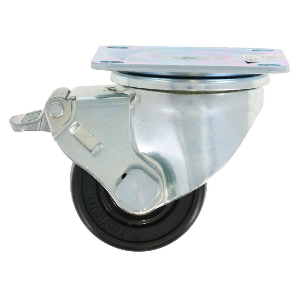 低床重荷重キャスター　自在ＳＴ付き６５ｍｍ, ブラック, 65mm