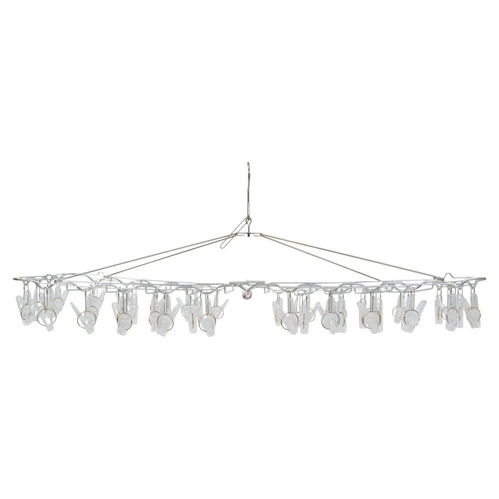 WIZ'A ウィザ 丈夫なポリカピンチ付ステンレスハンガー４２ピンチ, ステンレス, 42P