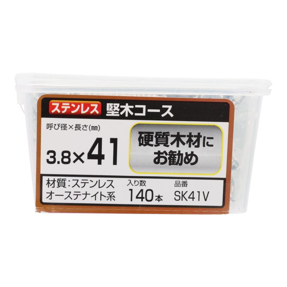 ＷＡＫＡＩ　堅木コース　バリューパック　３．８&times;４１, ビス, 140本入り