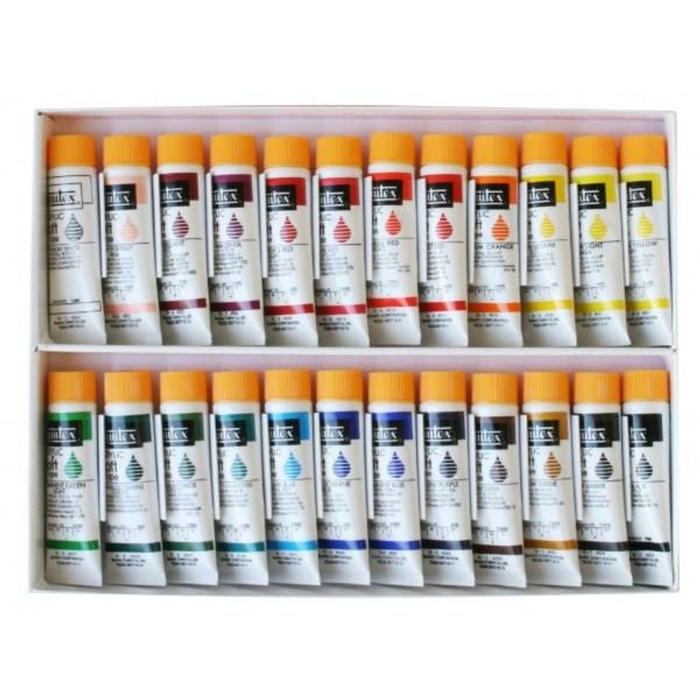 リキテックス ソフトタイプ 伝統色 24色セット 6号チューブ liquitex アクリル絵具, 伝統色24色セット, 6号20ml24色