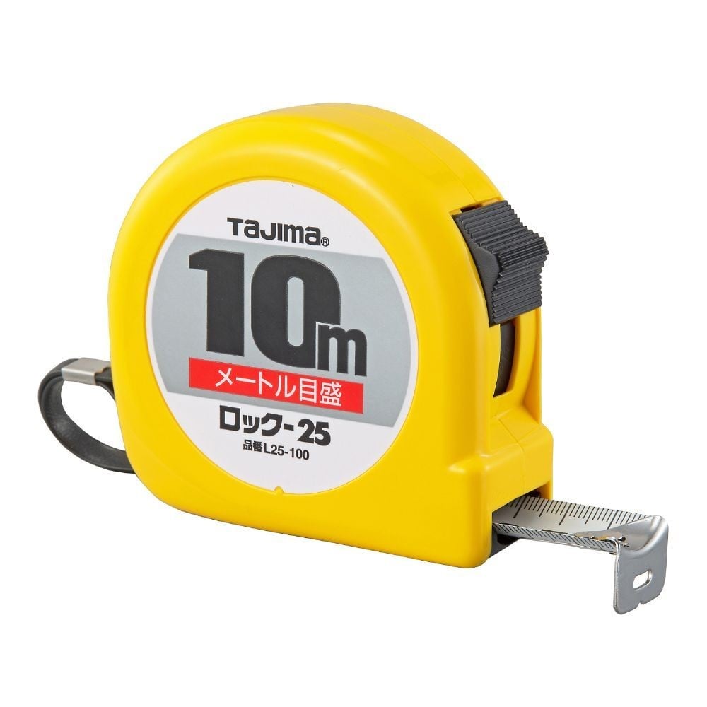 TAJIMA（タジマ）　ロック 25mm幅10m　L25100BL, イエロー, 10m