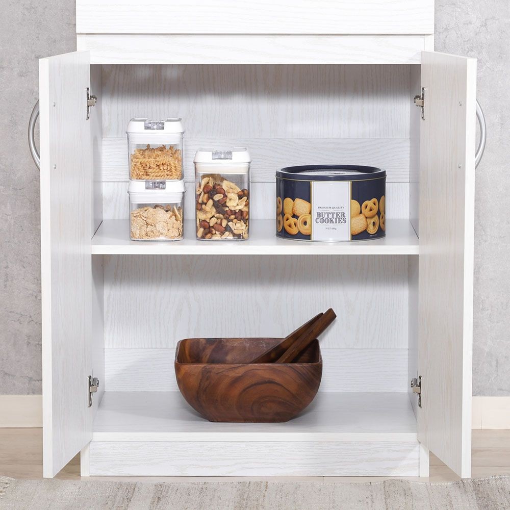 不二貿易 ハイキッチンキャビネット　１８０＊６０　オークＷＨ【メーカー直送・代引不可】, オーク, 幅590mm&times;奥行398mm&times;高さ1800mm