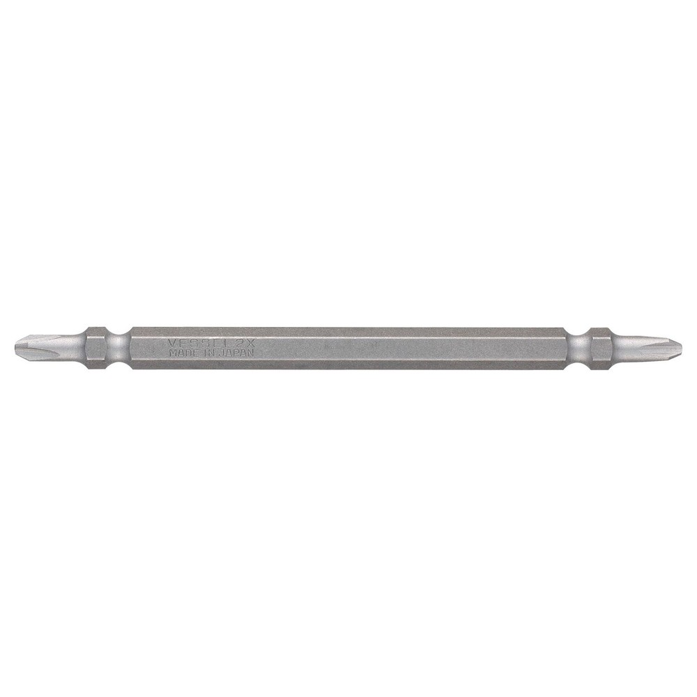 ベッセル 両頭ビット　見やすいビット　10本組　＋2ｘ110ｍｍ No.DS10P2110F, シルバー, 10本組