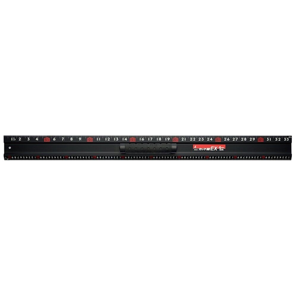 アルミカッター定規 カット師EX1m 併用目盛 取手付, アルミ, 1m