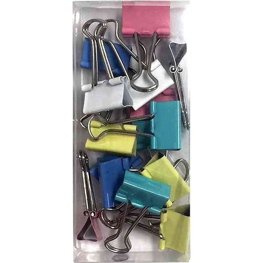 カラーWクリップ25mm（中）箱売り, カラーアソート, 中