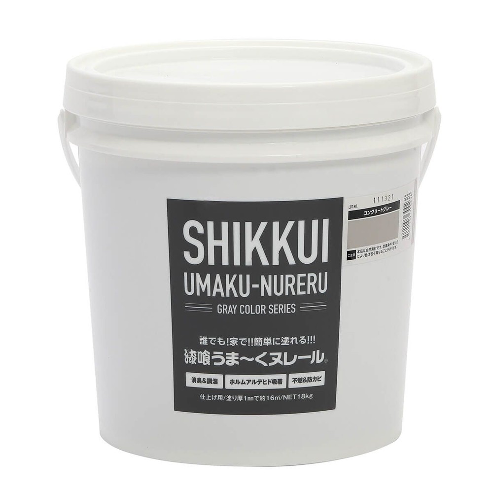 日本プラスター 漆喰うま〜くヌレール 18kg 各色, 白色, 18kg