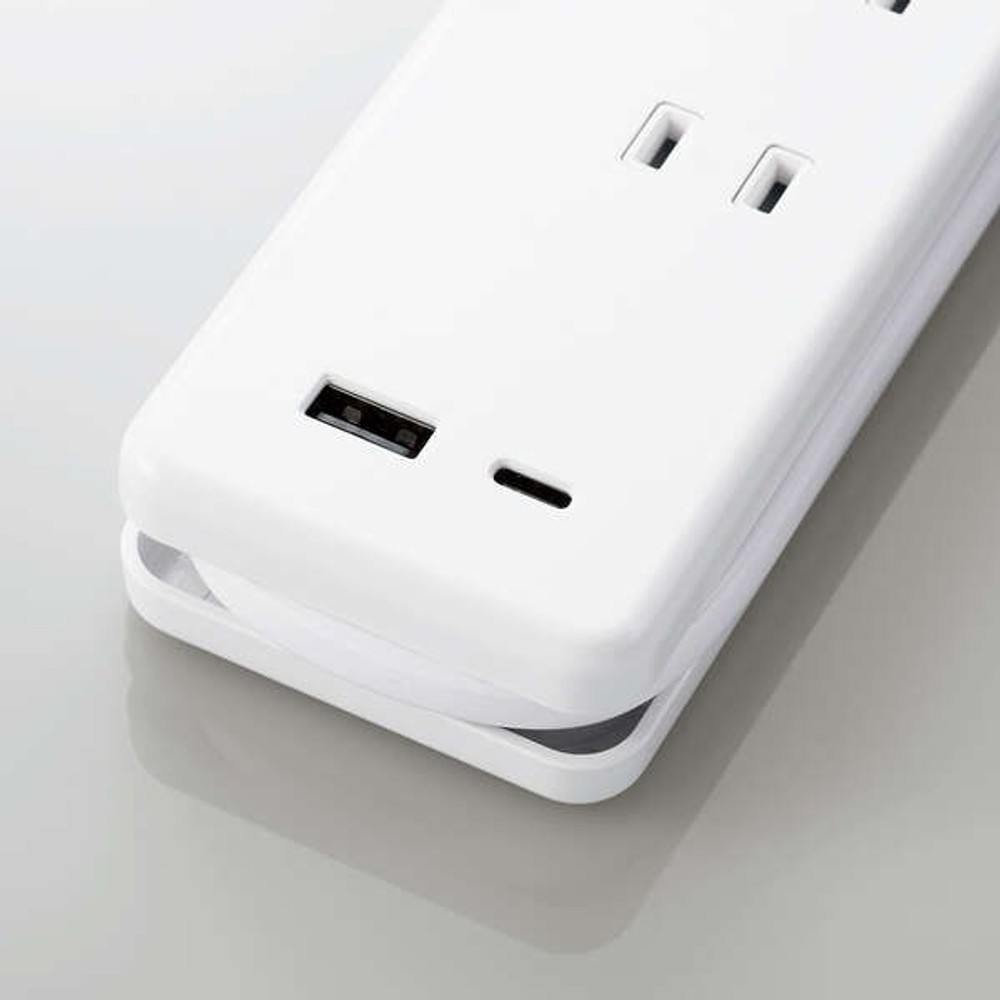 モバイルUSBタップ MOT-U13-2302WH, ホワイト, 0.25m