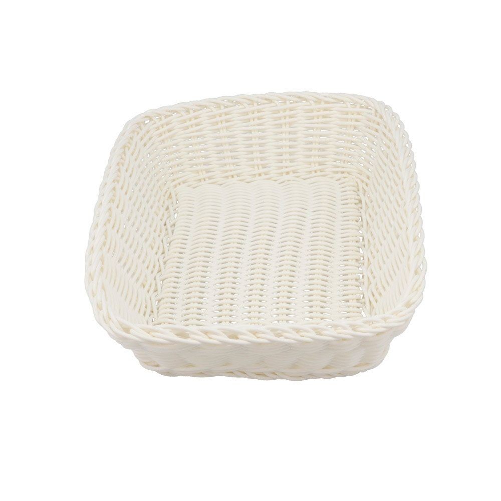 水洗いできるバスケット　レクタングル　Ｌ　ホワイト, ホワイト, L