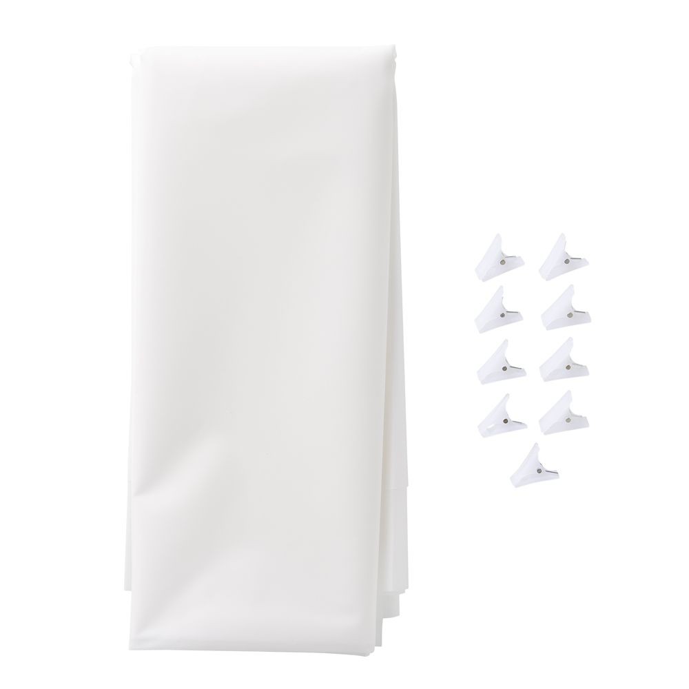 はさむだけ　すきま風防止スクリーン　無地１００×１００ｃｍ, ホワイト, 100×100cm