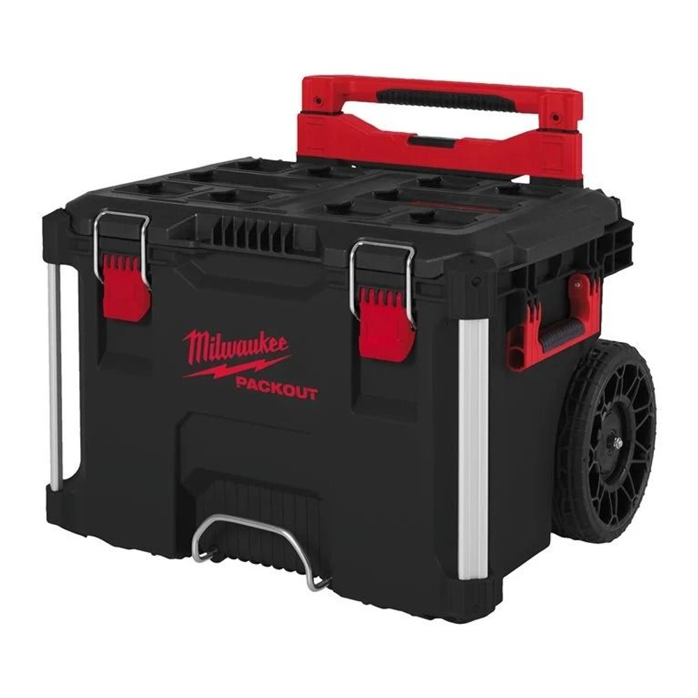 【数量限定】 milwaukee PACKOUT キャリー式ツールボックス ブラック, 黒, 幅56.1&times;奥行47.2&times;高さ49.5cm
