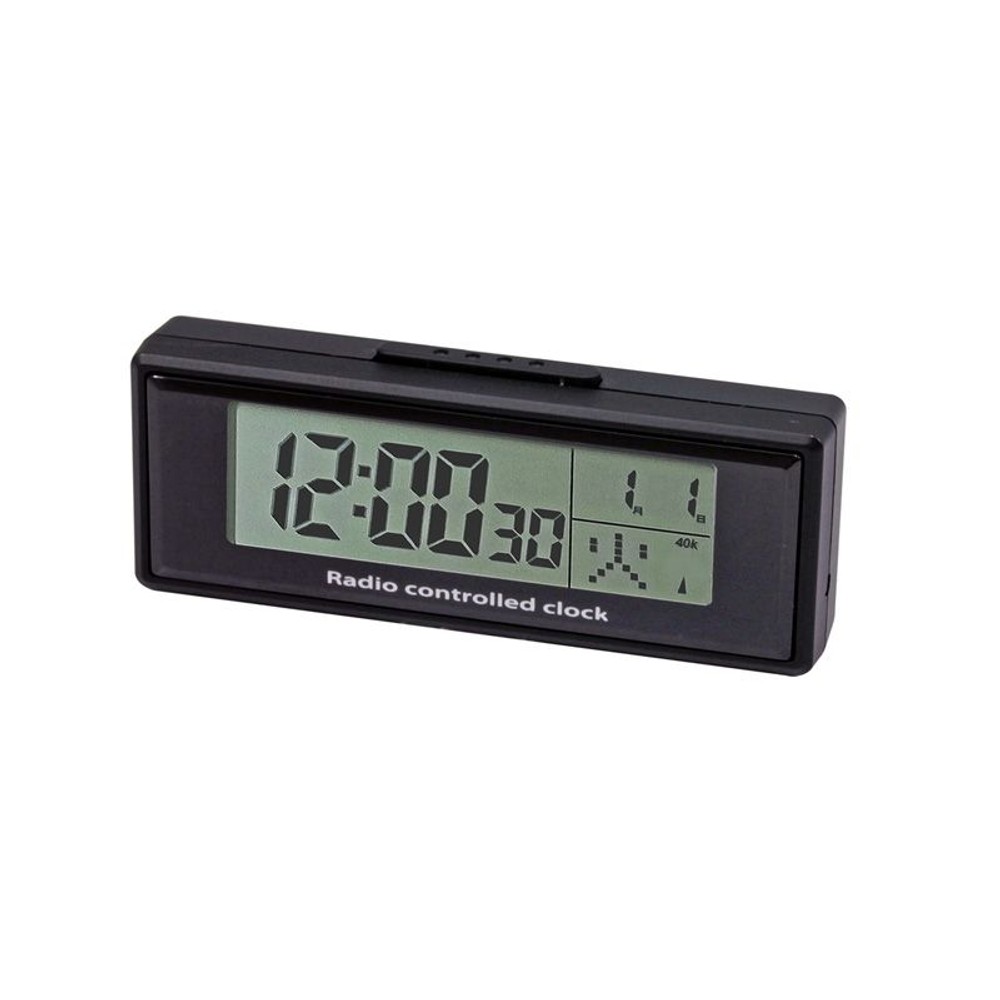 電波時計　AK-227, ブラック, 電池式