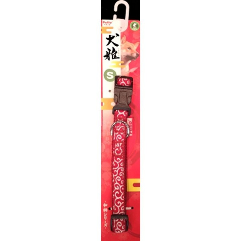 ペティオ　犬雅　唐草カラー, レッド, Sサイズ