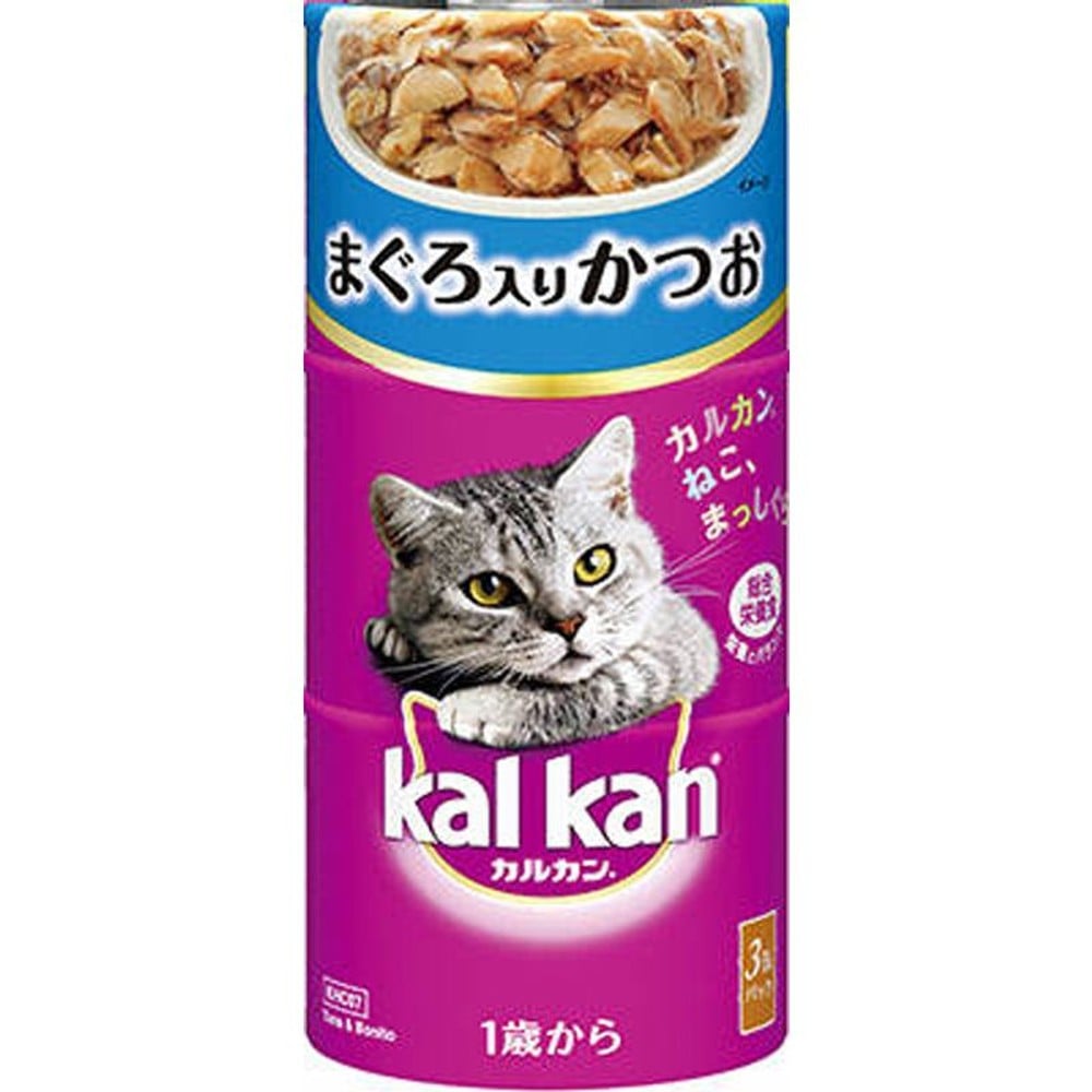 カルカンハンディ缶1歳から まぐろ入りかつお 160g&times;3P, まぐろ入りかつお, 160g&times;3P