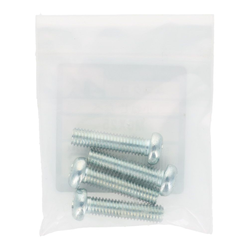 小ねじ　なべ　ユニクロ　Ｍ６&times;２５ｍｍ　４本入, シルバー, M6&times;25mm