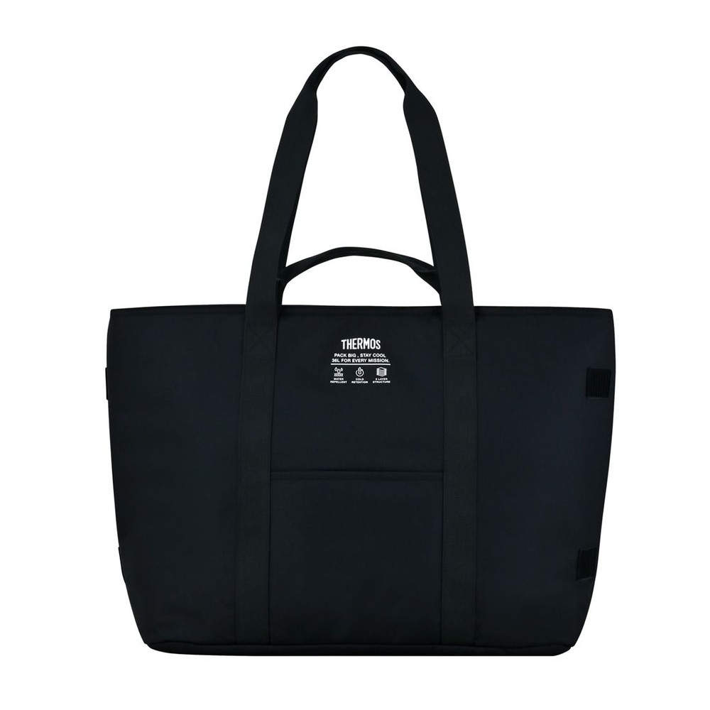 サーモス　保冷ビッグトートバッグ　ＲＦＱー０３６　ＡＬＢ, オールブラック, 約36L