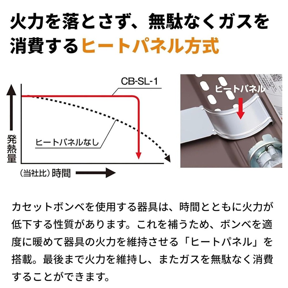 イワタニ カセットフー スリム カセットこんろ CB-SL-1, アッシュブラウン, 328&times;275&times;84mm