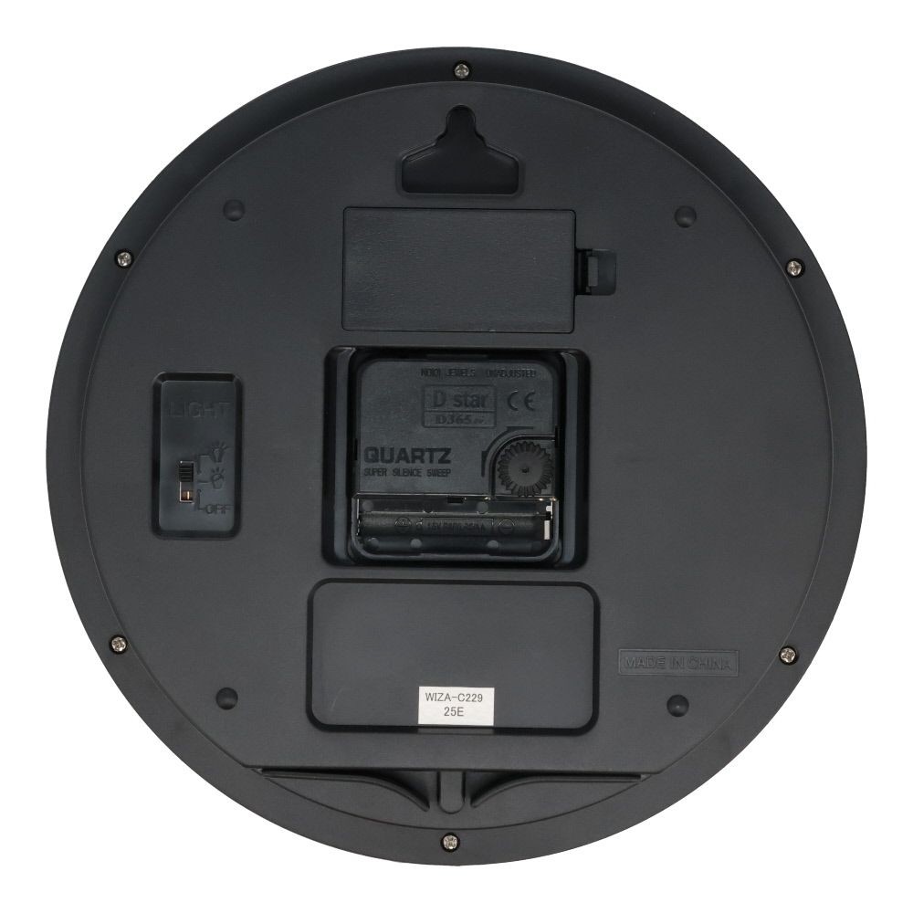 ウィザ WIZ'A 自動点灯機能付き置き掛け兼用時計, ブラウン, WIZA-C229