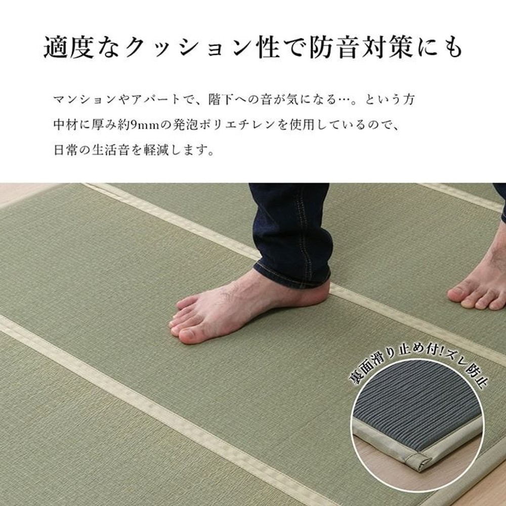 畳マットレス い草 ユニット 畳 軽量 抗菌防臭 消臭 防音 断熱性 お手入れ 約100&times;200cm【メーカー直送・代引不可】, い草, 100&times;200cm
