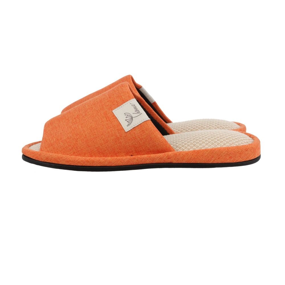 ムレにくい麻混スリッパ, ミント, Lサイズ