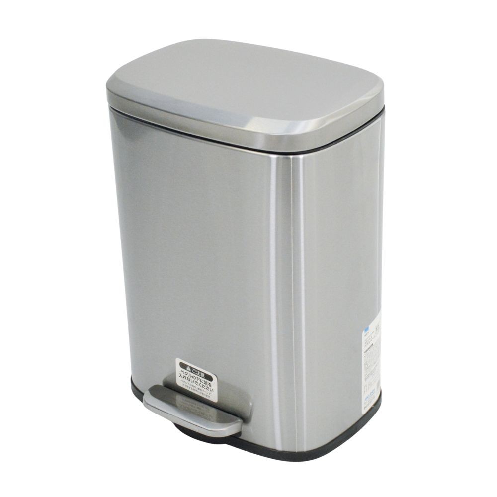 ステンレスペダルペール　ワイド型, ステンレス（17L）, 12L