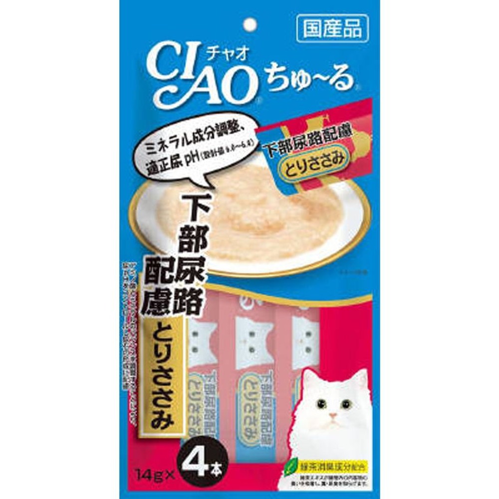 チャオ　ちゅーる　下部尿路配慮　とりささみ　14ｇ&times;4, 下部尿路配慮 とりささみ, 14g&times;4本