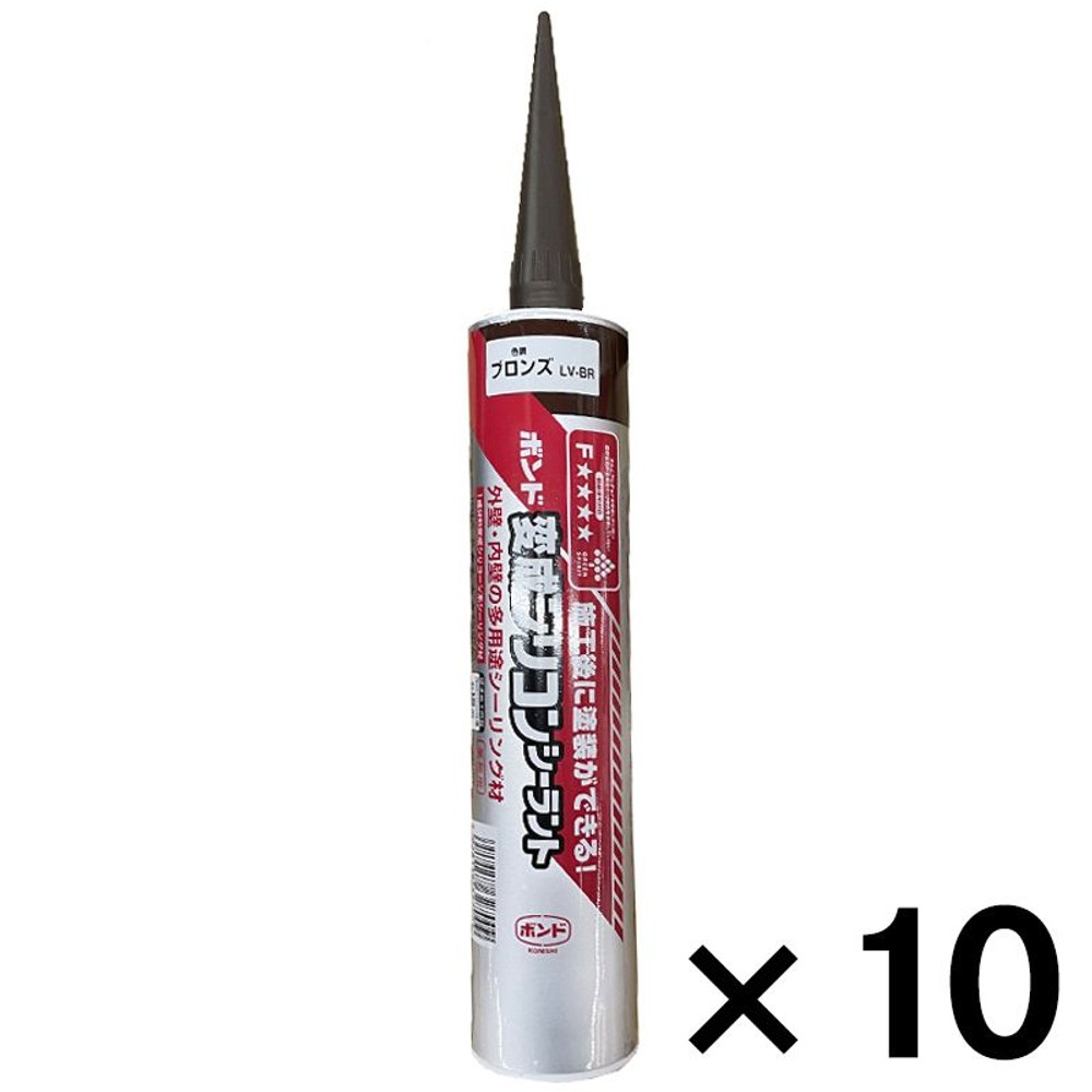 ボンド  変成シリコンシーラント 320ml &times;10本セット, ホワイト, 320ml&times;10本