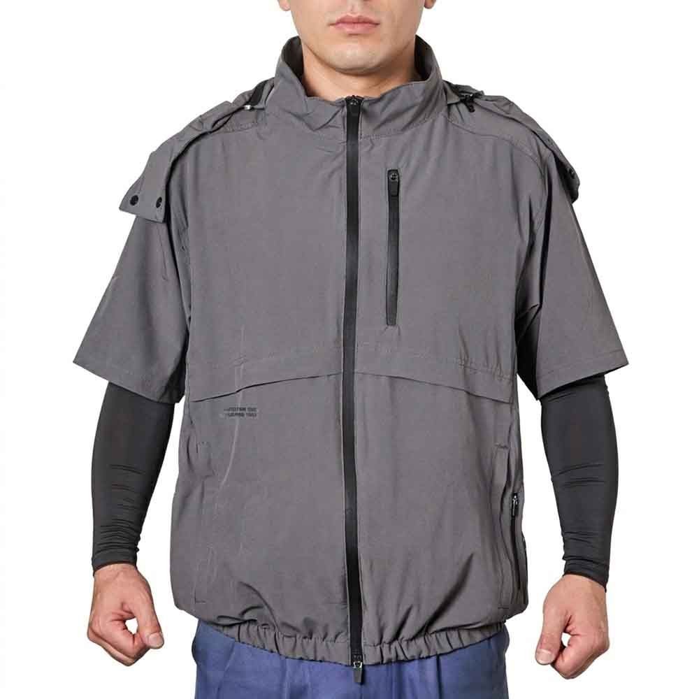 【2026年モデル】ウイザ　WIZ'A　アイストライアングル空調ウェア　半袖　チャコール, チャコール, Mサイズ