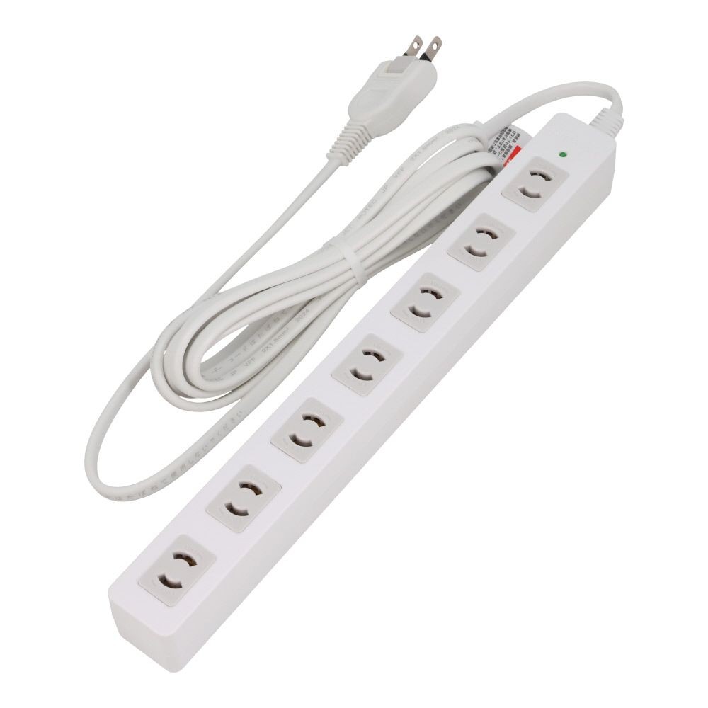 WIZ'A ウィザ 7口ＯＡタップ, ホワイト（2m）, 2.0m