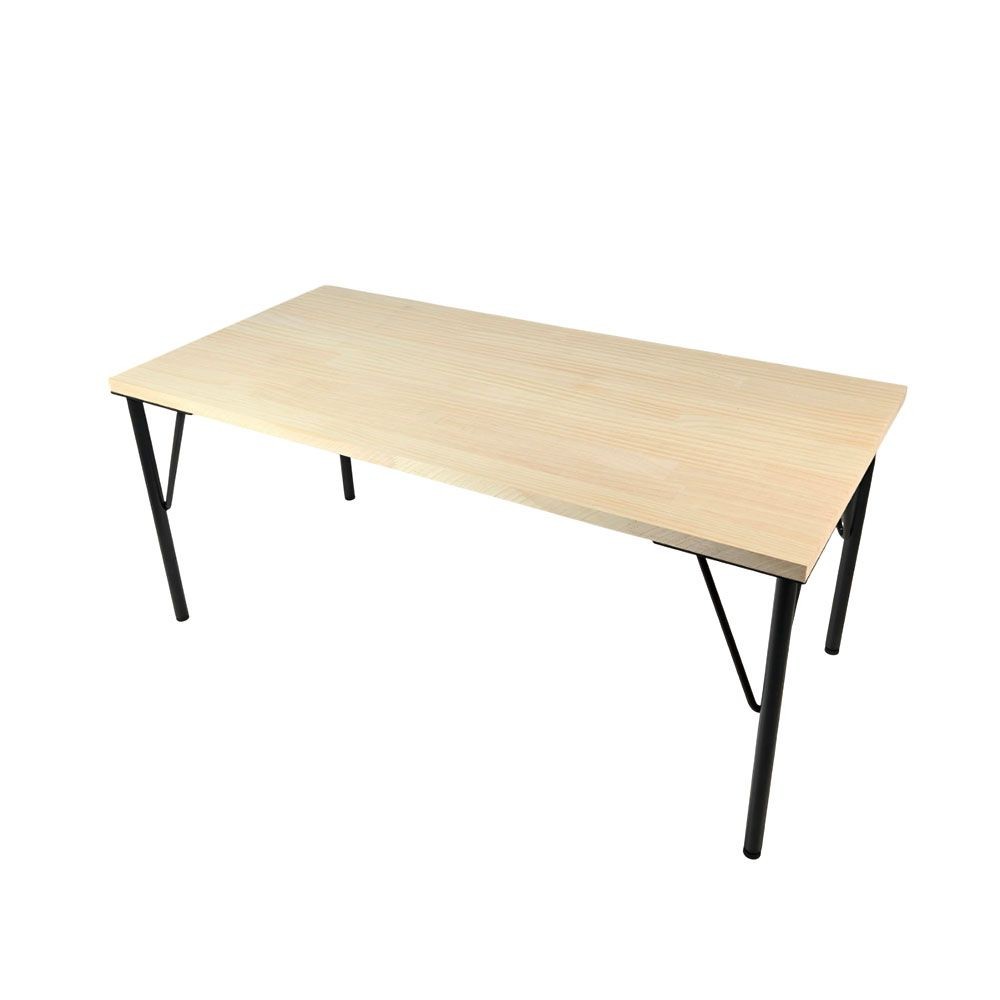 パイン修正材スチール脚付　テーブル組立キット　板サイズ900×440×18mm　脚サイズ375mm, パイン(900×440), 375mm脚