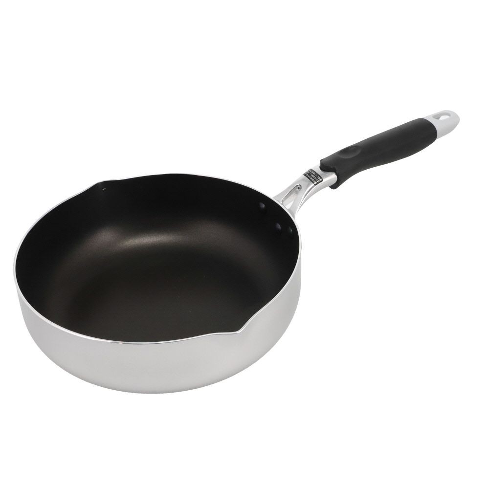 ウィザ WIZ'A フライパンにもなる雪平鍋, シルバー(18), 18cm