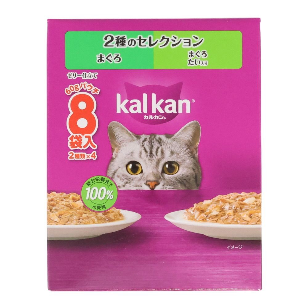 カルカンパウチ　２種のセレクション　まぐろ　まぐろたい  8袋入, ２種のセレクション, 60g&times;8
