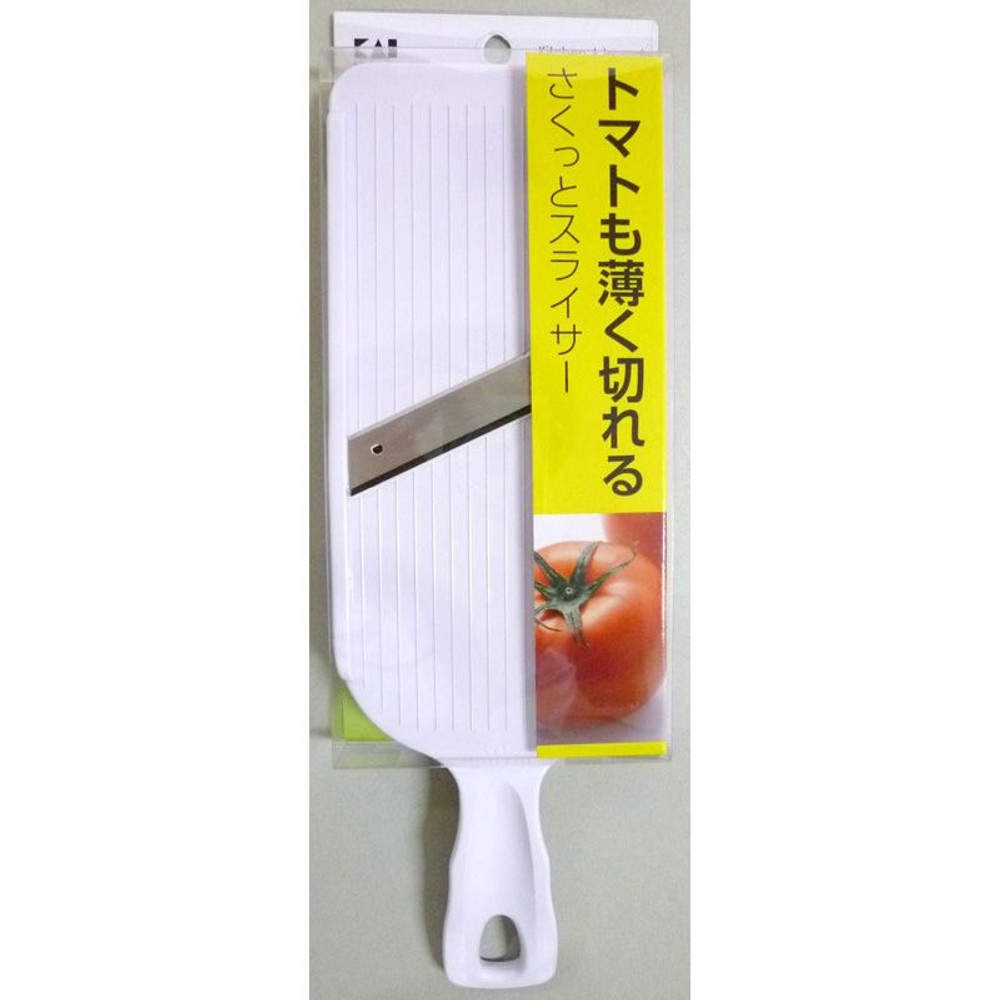 トマトも薄く切れる　さくっとスライサー, ホワイト, サクッとスライス
