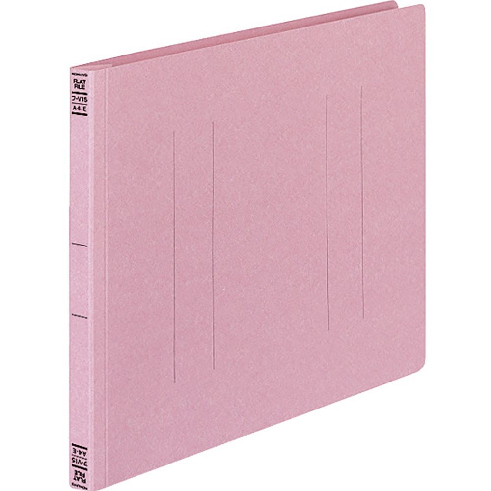 コクヨ　フラットファイルV樹脂製とじ具A4横 15mmとじ ピンク フ-V15P, ピンク, A4E