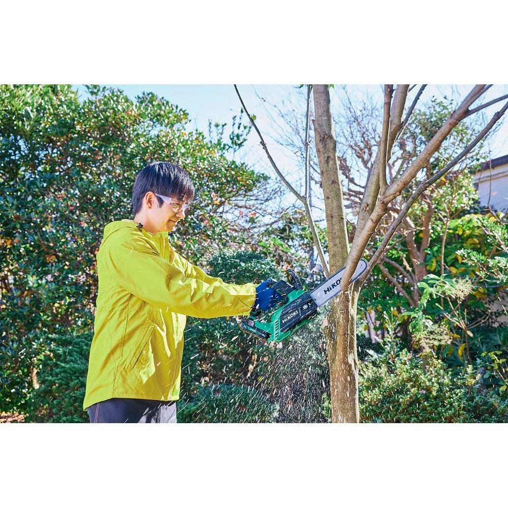 ハイコーキ HiKOKI 18V チェンソー CS1825DC(BC) 250mm 充電式 蓄電池・充電器セット, アグレッシブグリーン, 18V